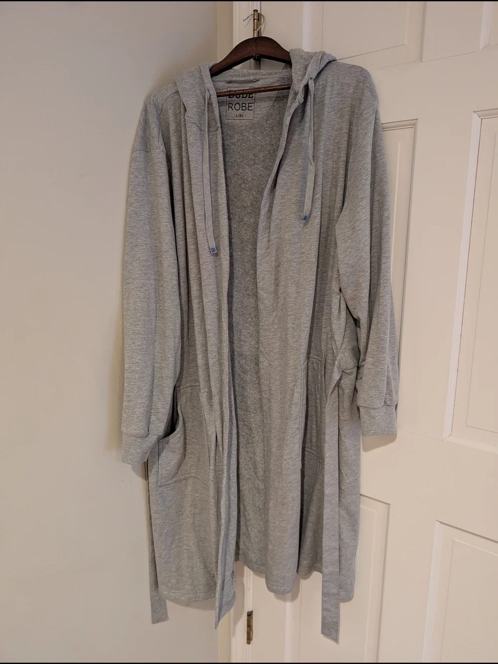 DudeRobe Gray Hooded Bathrobe